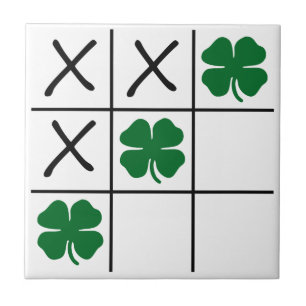 Shamrock Tic Tac Toe Kakelplatta