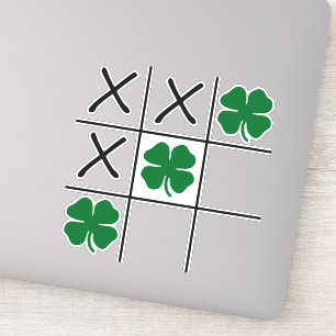 Shamrock Tic Tac Toe Klistermärken