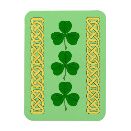 Shamrock Trio and Knotwork Bands Magnet