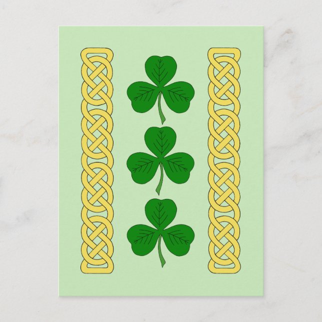 Shamrock Trio and Knotwork Bands Vykort (Framsida)