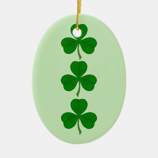 Shamrock Trio Julgransprydnad Keramik (Framsidan)