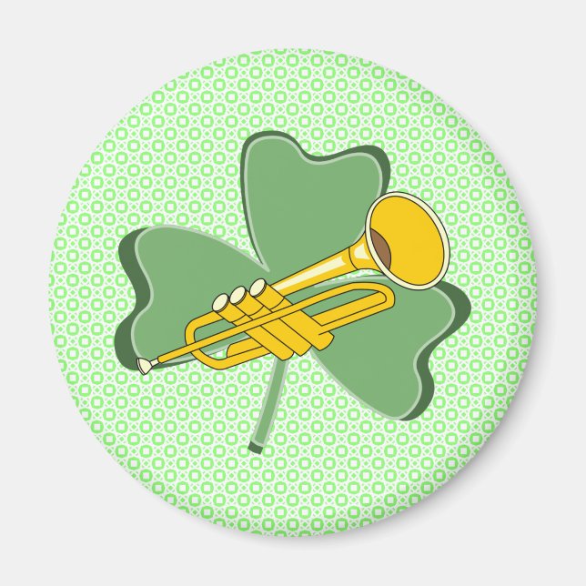 Shamrock Trumpet Magnet (Framsidan)