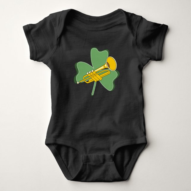 Shamrock Trumpet T Shirt (Framsida)