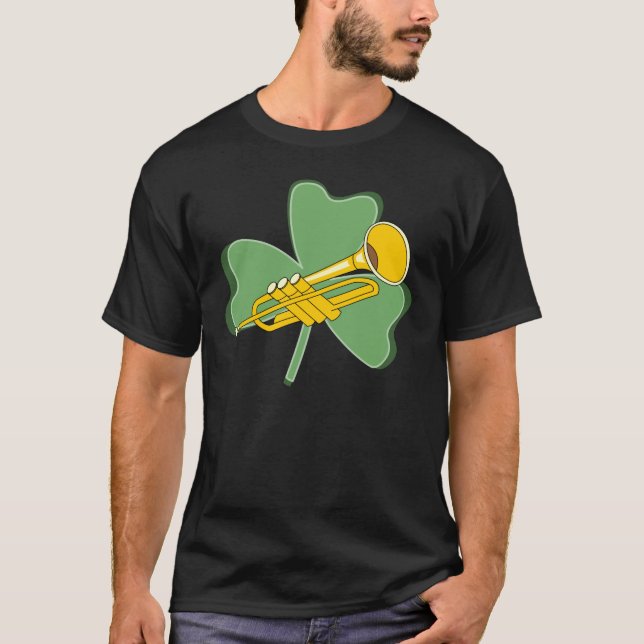 Shamrock Trumpet T Shirt (Framsida)