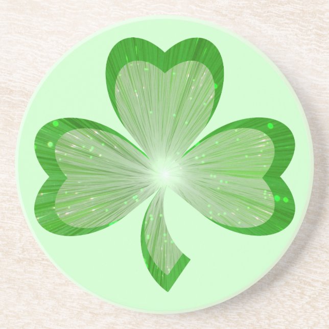 Shamrock underlägg grönt sandsten (Framsidan)