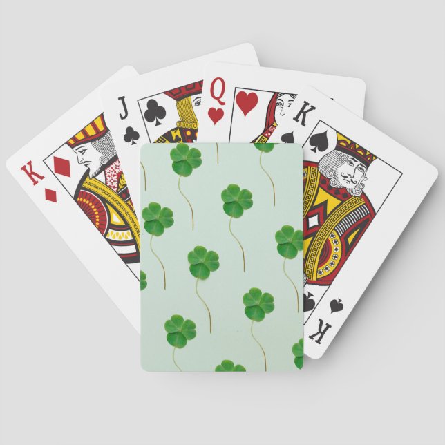 Shamrock-uppspelningskort Casinokort (Baksidan)