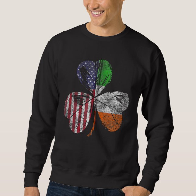 Shamrock Usa Ireland Lång Ärmad Tröja (Framsida)
