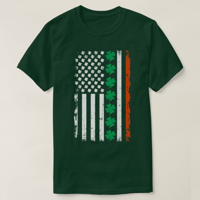 Shamrock USA St patricks day 1 T Shirt (Design framsida)