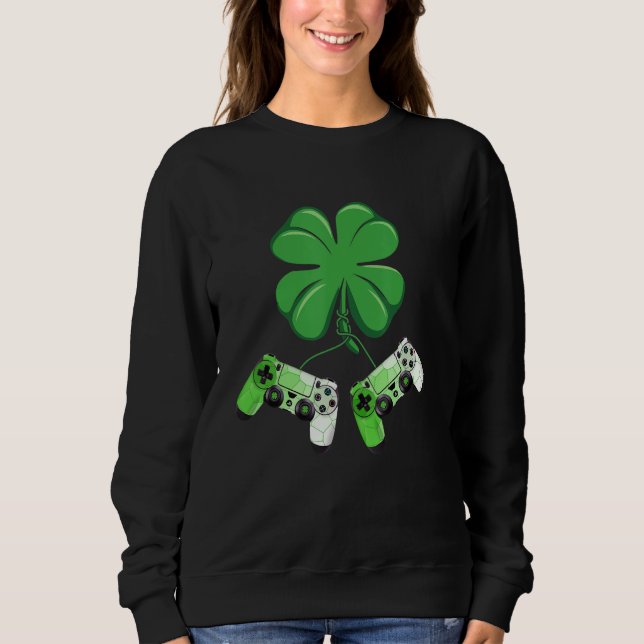 Shamrock Video Game Lover St Patricks Day Gaming K T Shirt (Framsida)