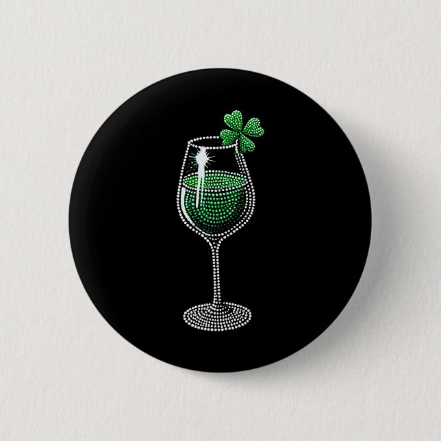 Shamrock Vin Gles Drinking St patricks day Irish Knapp (Framsida)
