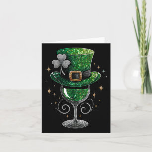 Shamrock Vin Gles Drinking St patricks day Irish Kort