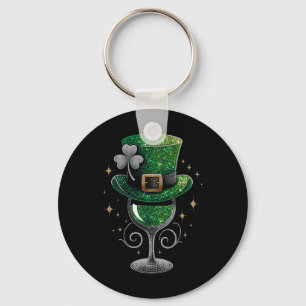Shamrock Vin Gles Drinking St patricks day Irish Nyckelring