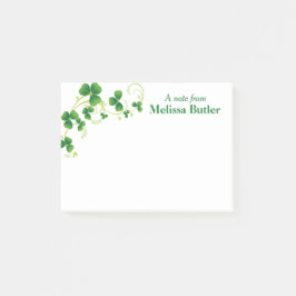 Shamrock Vines Personlig Post-it Notes Block