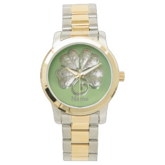 Shamrock Watch! Irish Watch! Lägg till Namn! Armbandsur
