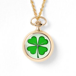 Shamrock Watch Necklace Armbandsur