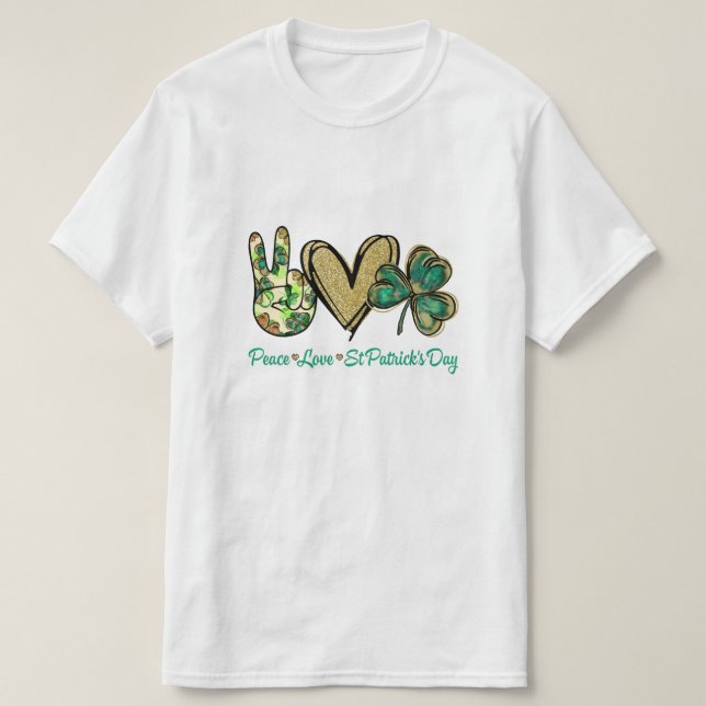 Shamrock Women Kärlek St patricks day T Shirt (Design framsida)