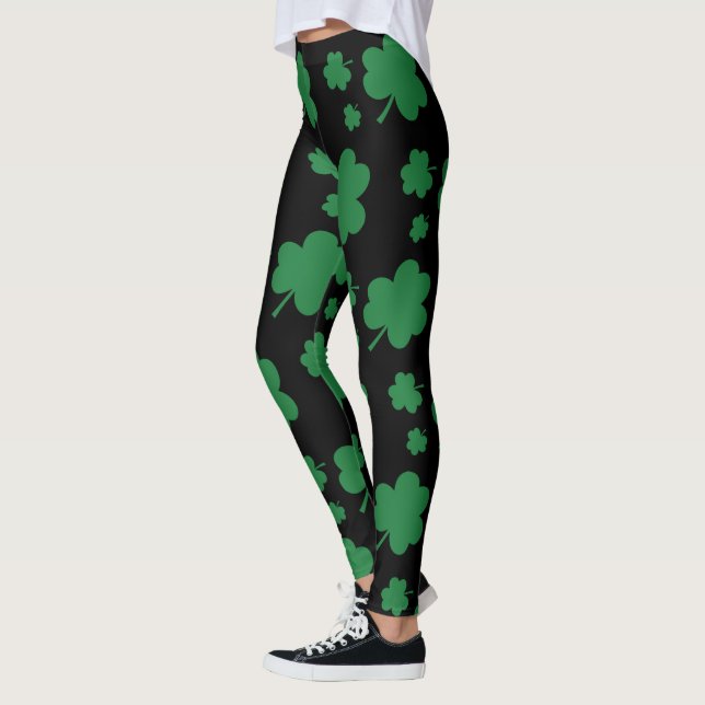 Shamrock Women's Lucky Klöver Leggings in Black (Vänster)