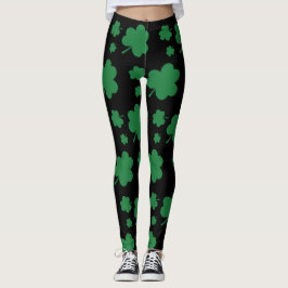 Shamrock Women's Lucky Klöver Leggings in Black