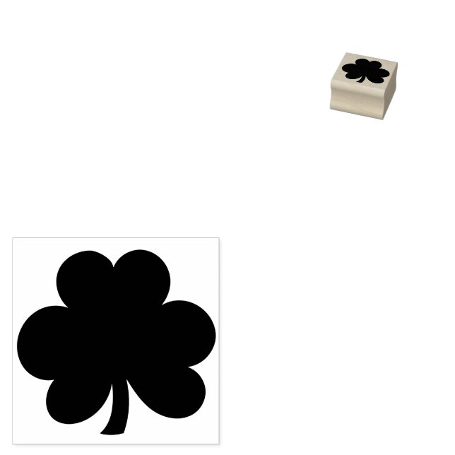Shamrock Wood Art Frimärke Stämpel (Stämplad)