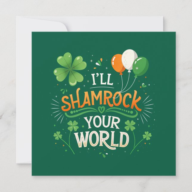  Shamrock Your World Julkort (Framsida)
