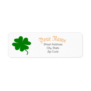 Shamrockadressetiketter Returadress Etikett