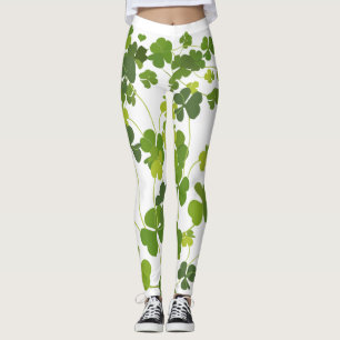 Shamrockbukett, st patrick's day, grön klöver leggings