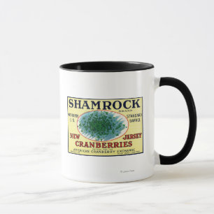 Shamrocken brännmärker Cranberryetiketten Mugg