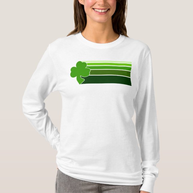 Shamrocken fodrar t-skjortan tee shirt (Framsida)