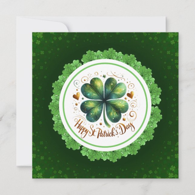 Shamrockfirande Julkort (Framsida)