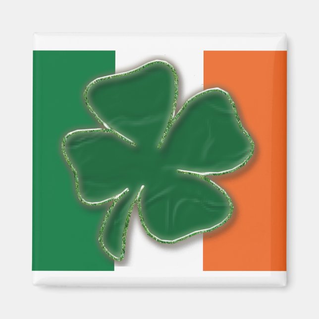 Shamrockflaggamagnet Magnet (Framsidan)
