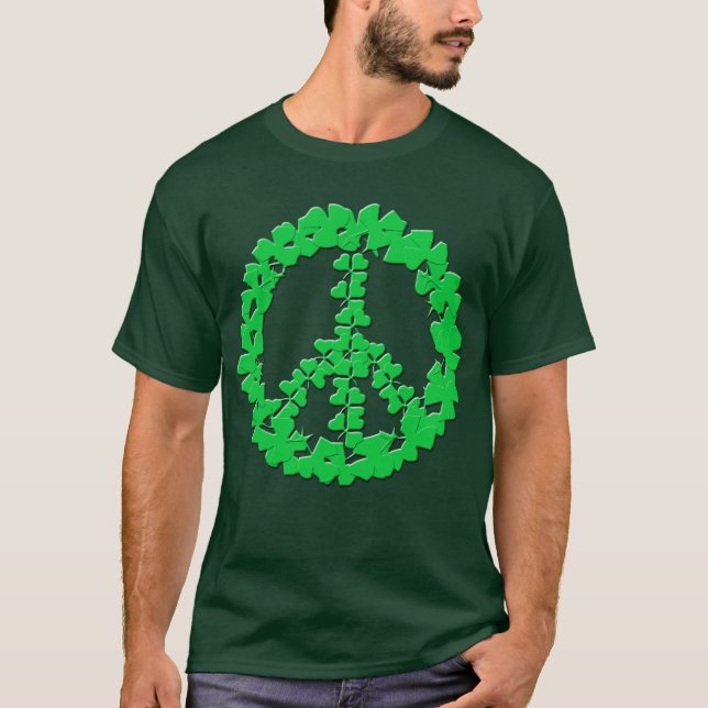 Shamrockfredsteckenprodukter Tee Shirt (Framsida)