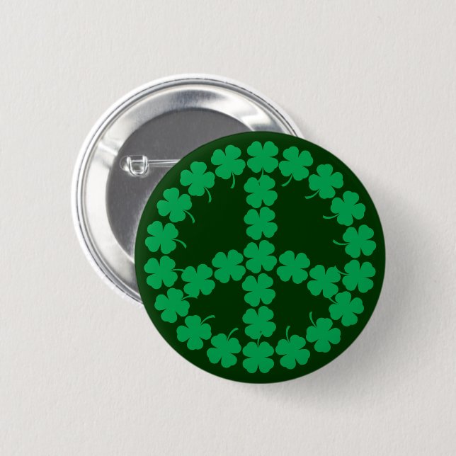 Shamrockfredsymbol Knapp (Framsida & baksida)