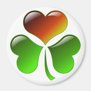 Shamrockhjärta Magnet