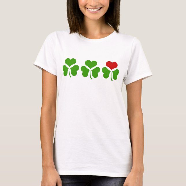 Shamrockhjärta Tee (Framsida)