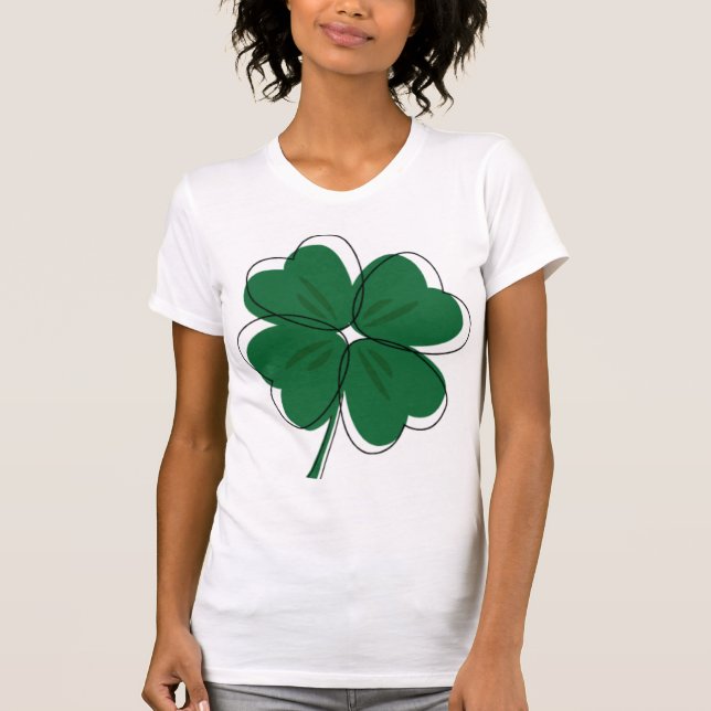 Shamrockhjärtor Tee (Framsida)