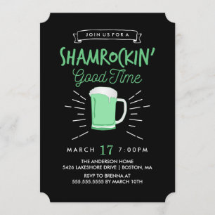 Shamrockin' Bra Time St. Patrick's Day Inbjudan