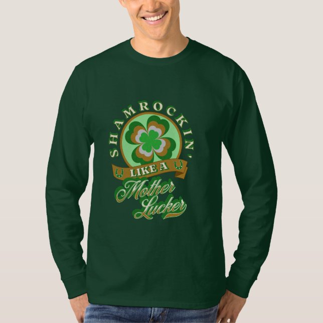 Shamrockin Funny St. Patrick's Day T Shirt (Framsida)