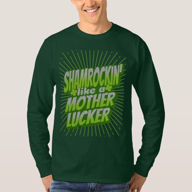 Shamrockin Funny St. Patrick's Day T Shirt (Framsida)