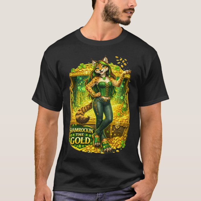 Shamrockin' guldet t shirt (Framsida)