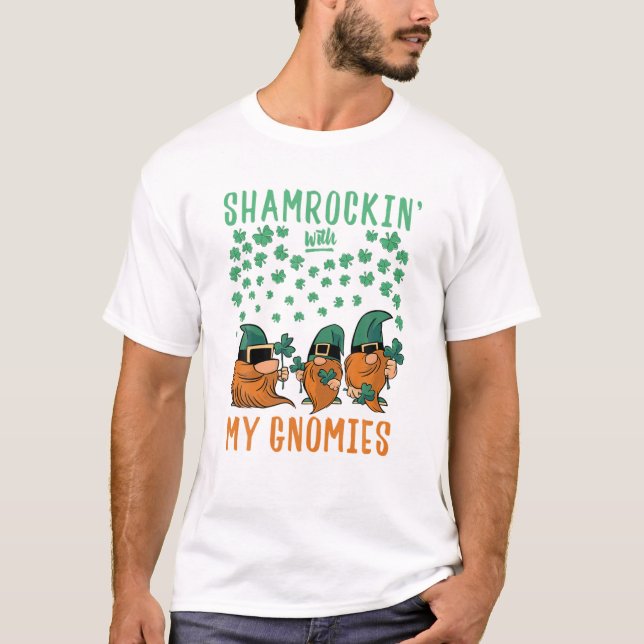 Shamrockin med min St patrick's day Funny T Shirt (Framsida)
