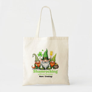 Shamrocking med mina Gnomies Rolig St. Patricks Tygkasse