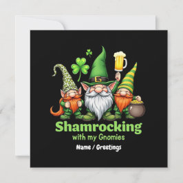 Shamrocking med My Gnomies Funny St. Patrick's Inbjudningar