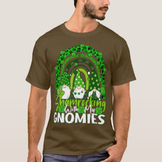 Shamrocking with my Gnomies Rainbow Leopard St Pat T Shirt