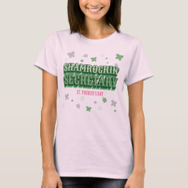 Shamrockins sekreterare Roligt St. Patrick's Day T Shirt