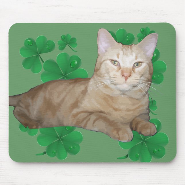 Shamrockkatt Mousepad Musmatta (Framsidan)