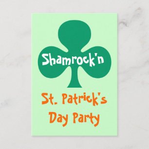 Shamrock'n party Investigation kelly grönt Inbjudningar