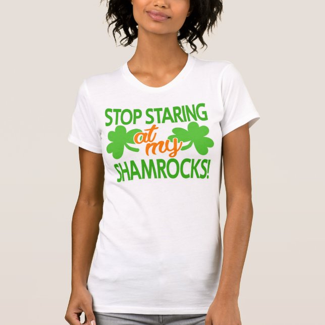 ShamrockOglersst patrick's day T-shirt (Framsida)