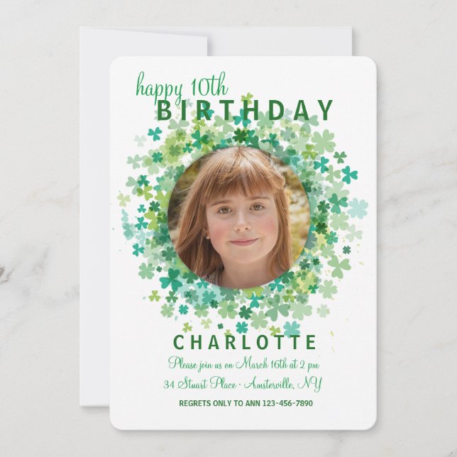 Shamrockraminbjudan Inbjudningar (Framsida)