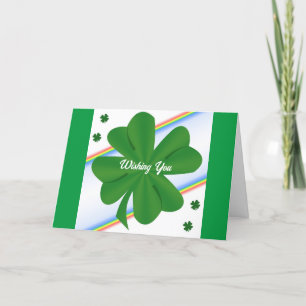 Shamrocks and Rainbow St. Pat;s Card Helgkort