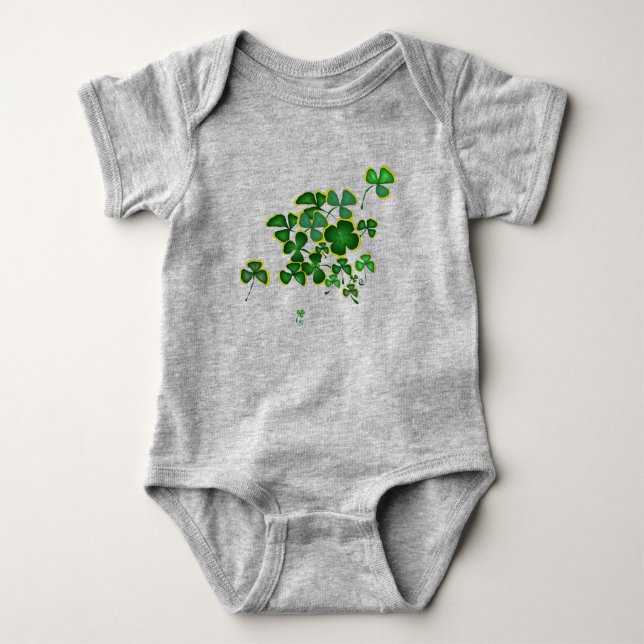 Shamrocks Baby Bodydräkt T Shirt (Framsida)